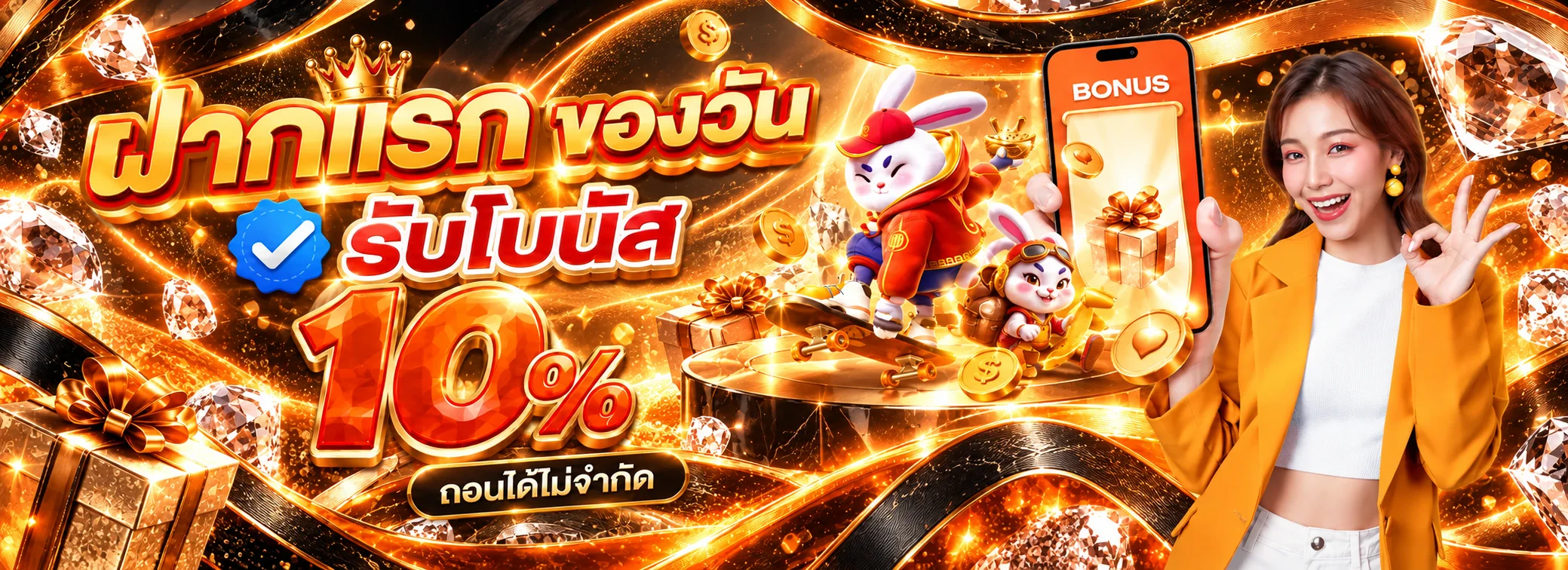 แบนเนอร์ UPPA88 โปรโมชั่นสมาชิกใหม่โทนส้มดำ